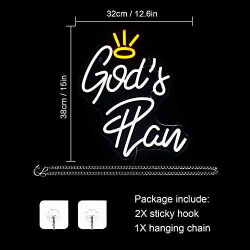 God's Plan Neon Sign Christian Neon Sign