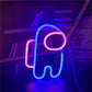 AmongUs Alien Neon Sign Lights Astronaut Neon Sign