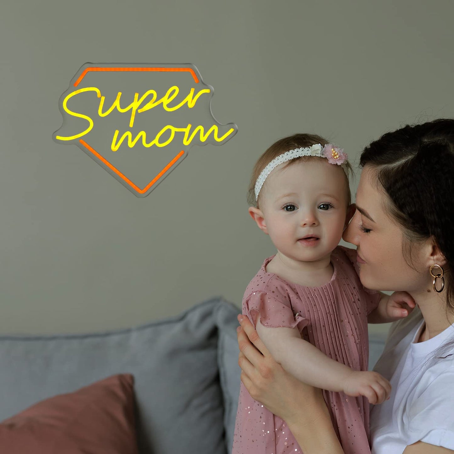 Super Mom Neon Sign Mother's Day Neon Sign