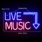 Live Music Here Neon Sign