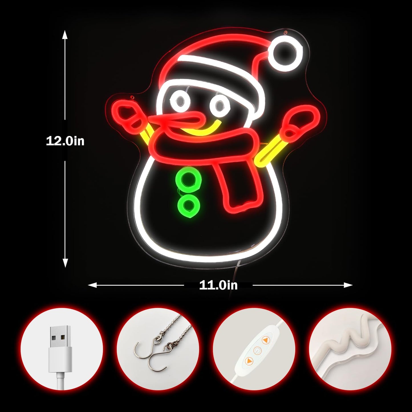 Snowman Neon Sign Christmas Neon Signs