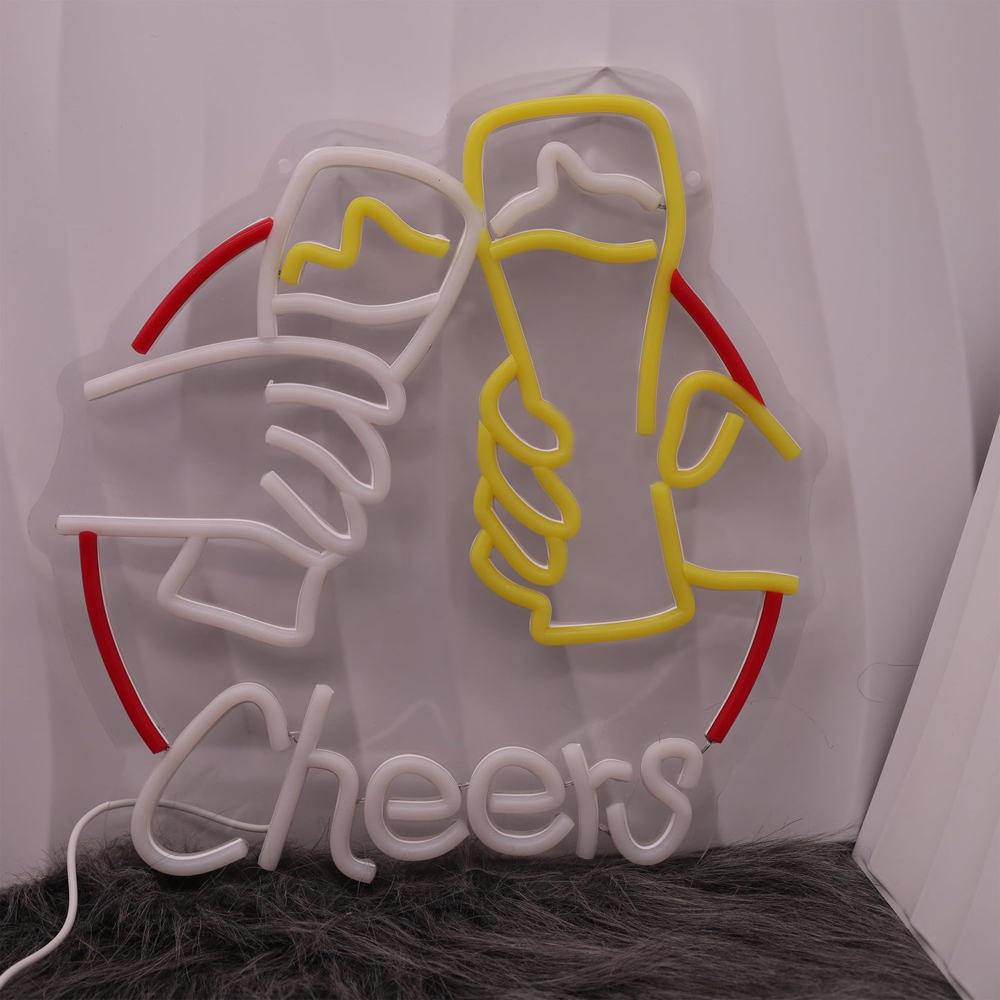 Cheers Neon Sign LED Beer Drinking Bar Neon Wall Sign