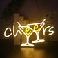 Cheers Neon Sign - Cocktail Bar Drinking Beer Led Sign