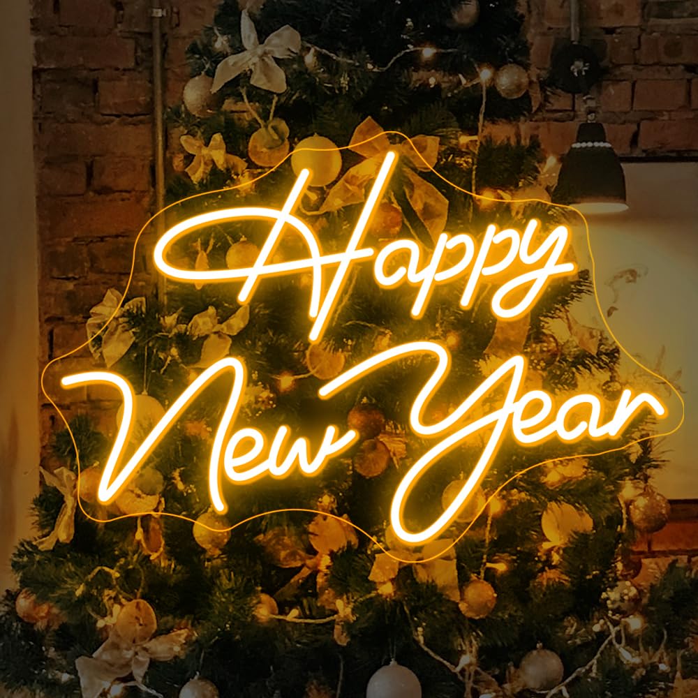 Happy New Year Neon Sign New Years Eve Party Decor