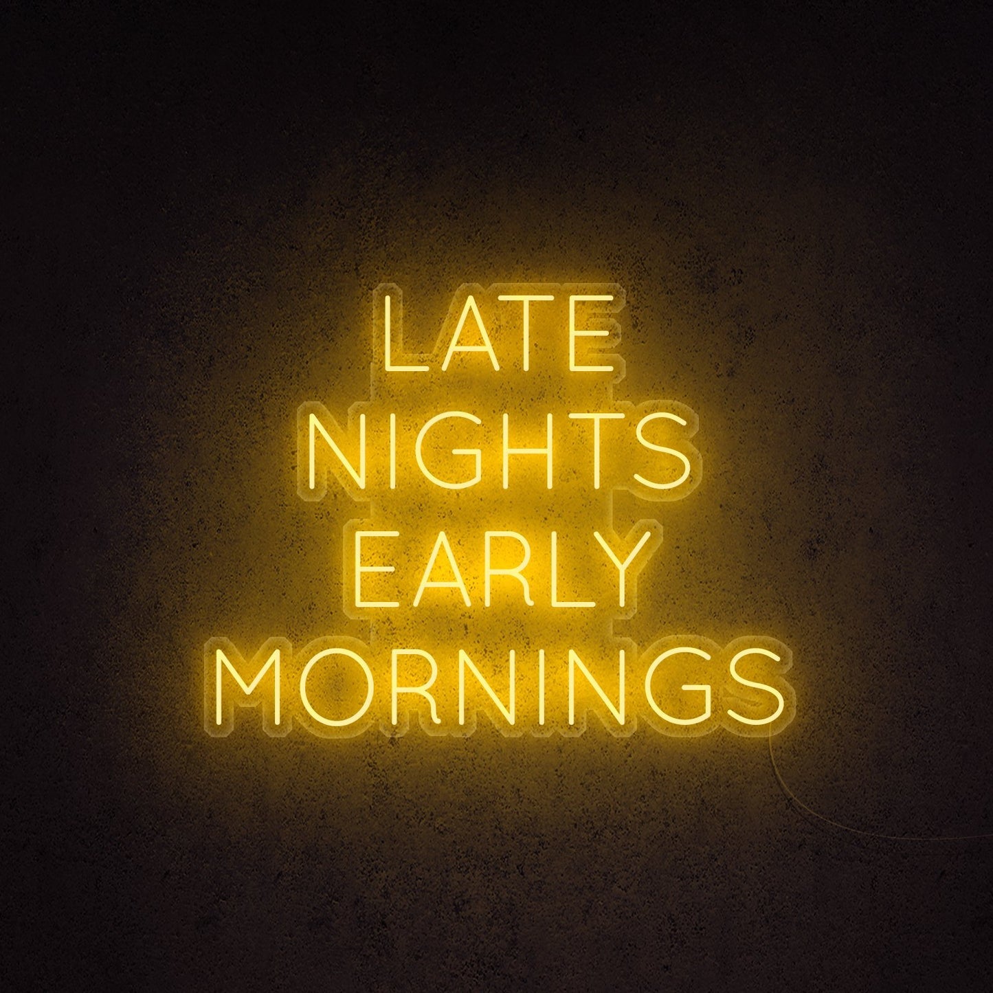 Late Nights Early Mornings Neon Sign