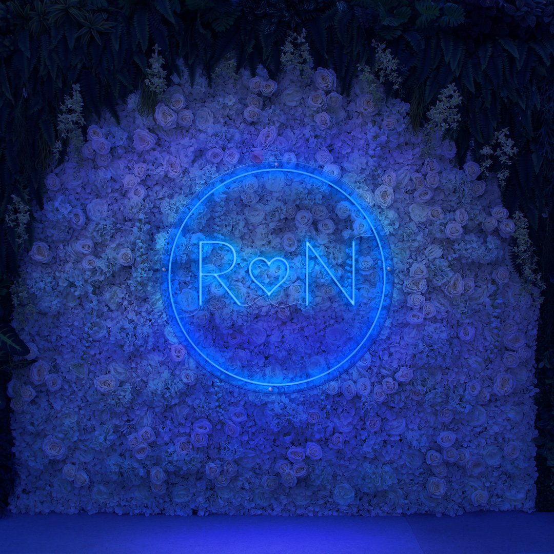 Custom Initials In Circle Neon Sign