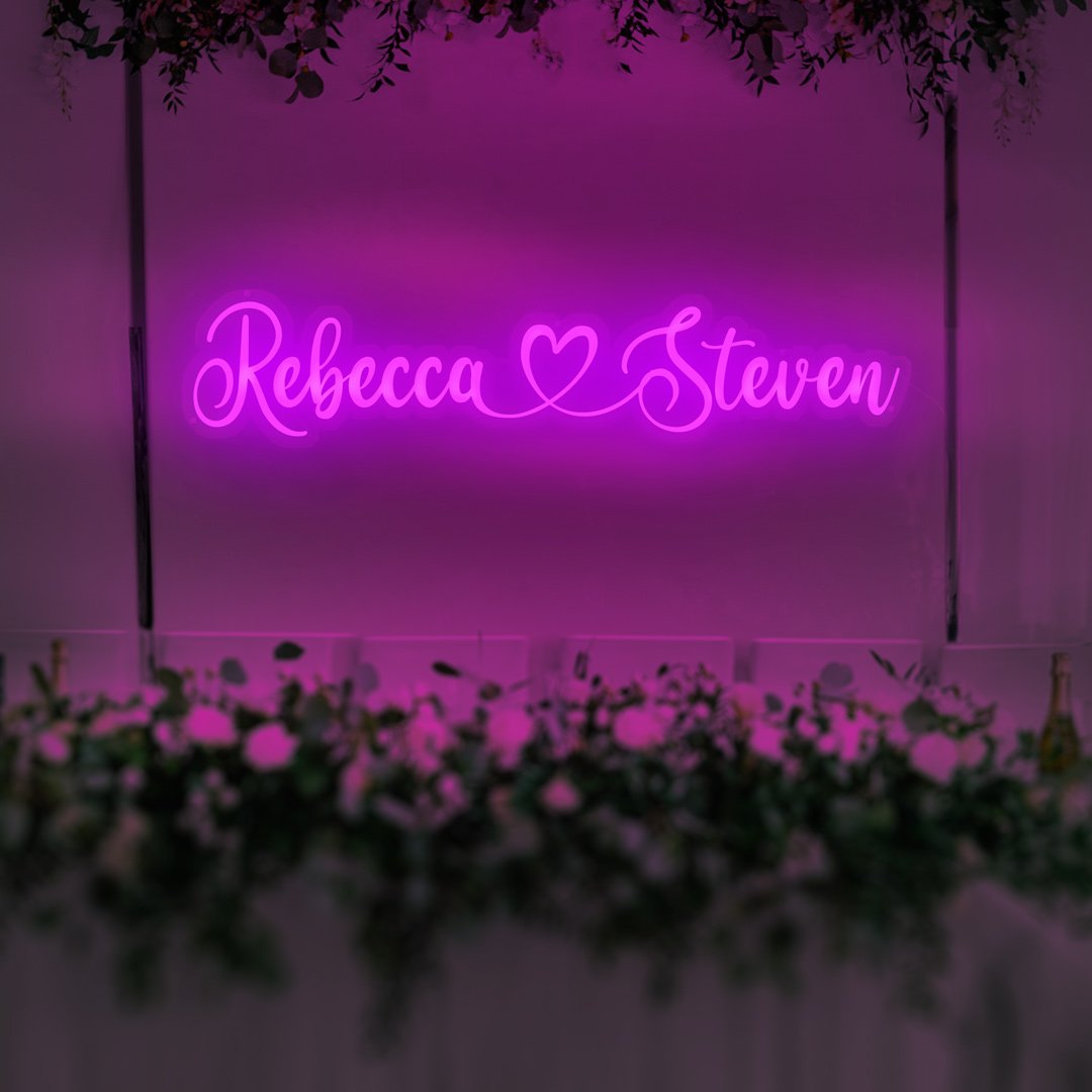 First Names Heart Connection Neon Sign