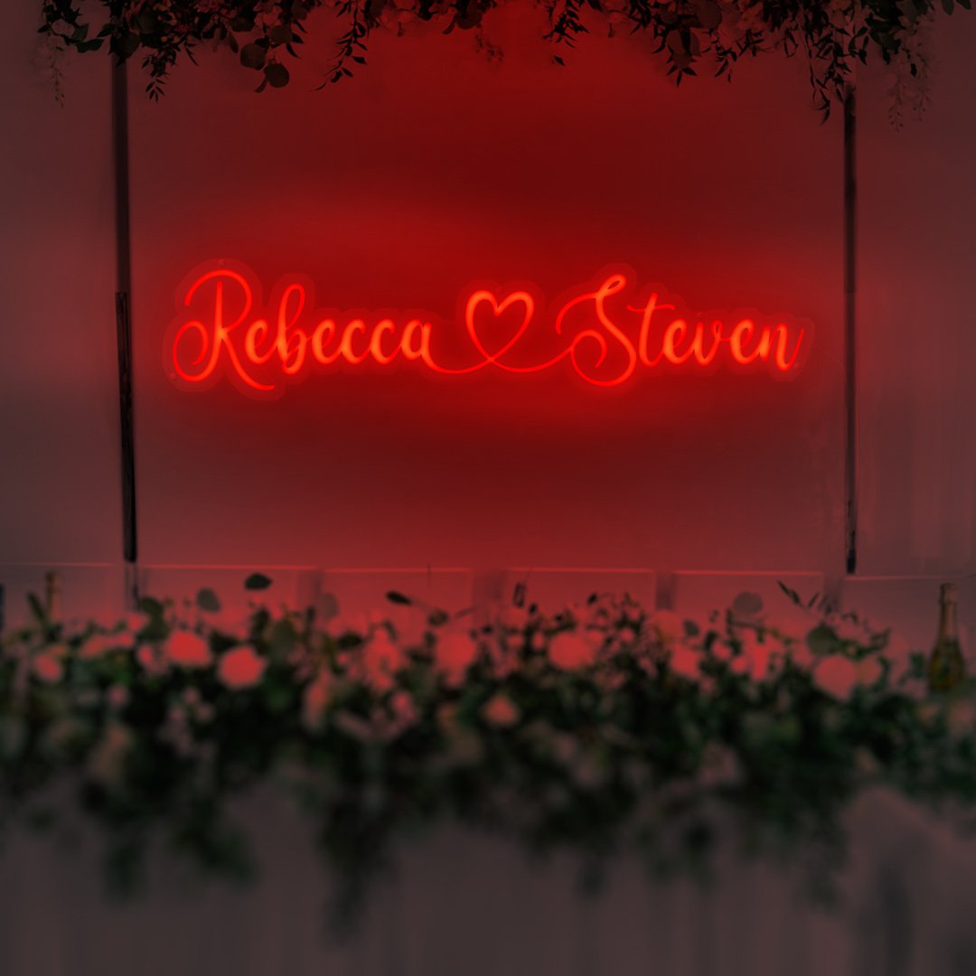 First Names Heart Connection Neon Sign
