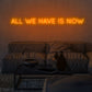 All We Have Is Now Single Line Neon Sign