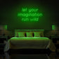 Let Your Imagination Run Wild Neon Sign