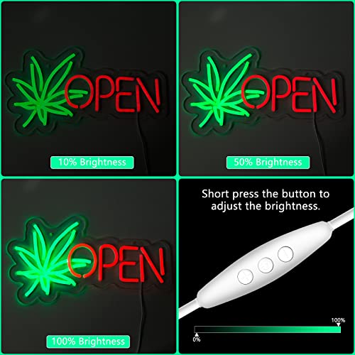 Open Neon Sign Weed Neon Sign