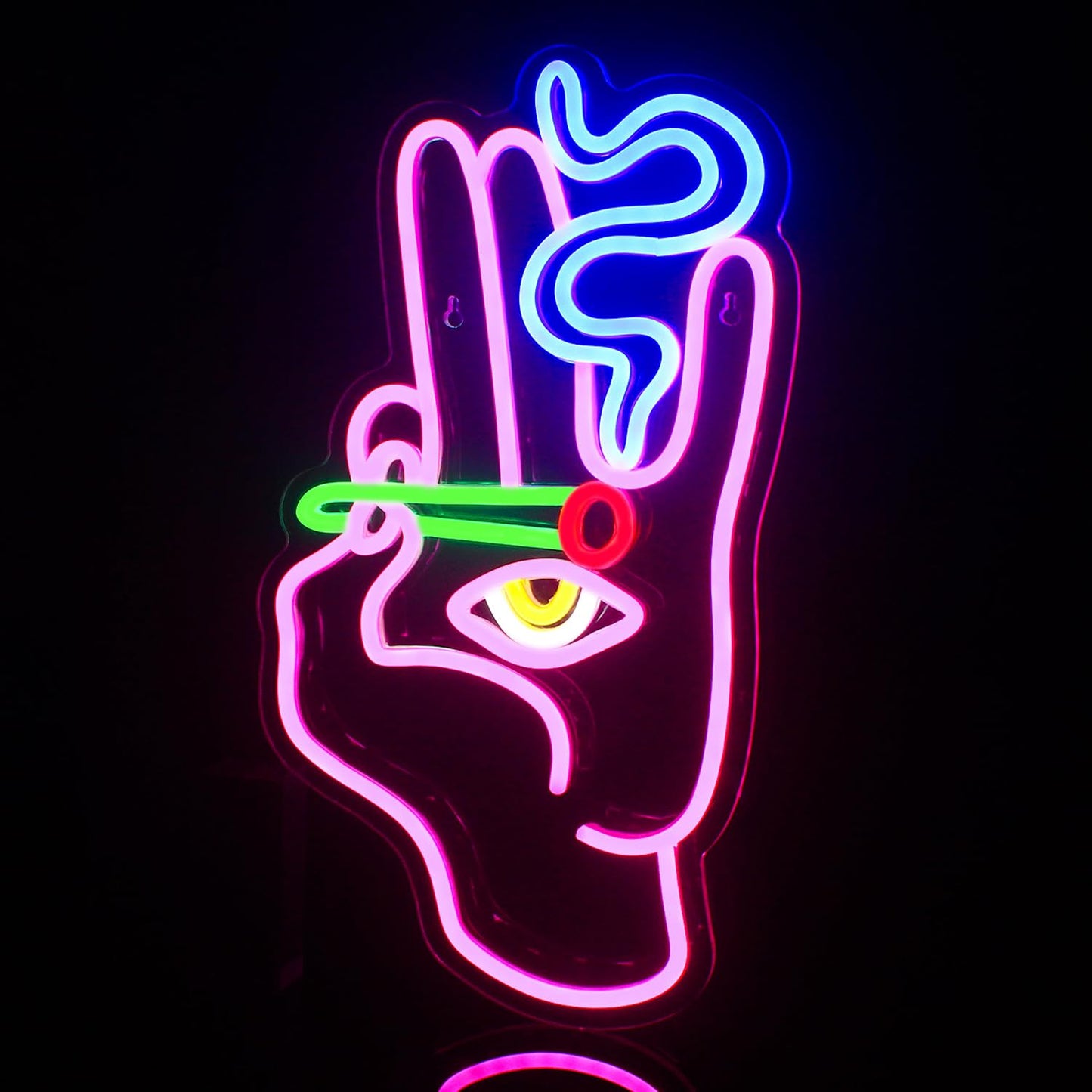 Evil Eye Hamsa Neon Sign Weed Neon Sign