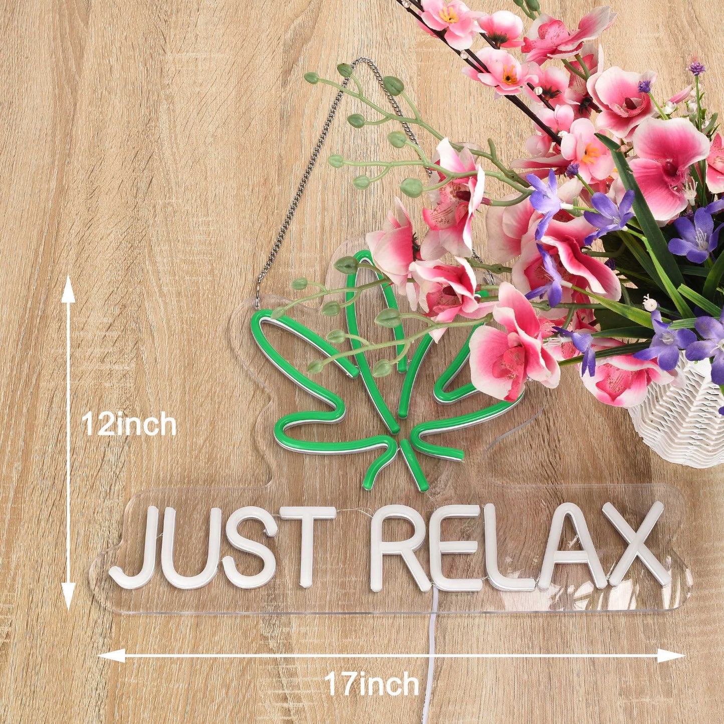 Just Relax Neon Sign Weed Neon Sign