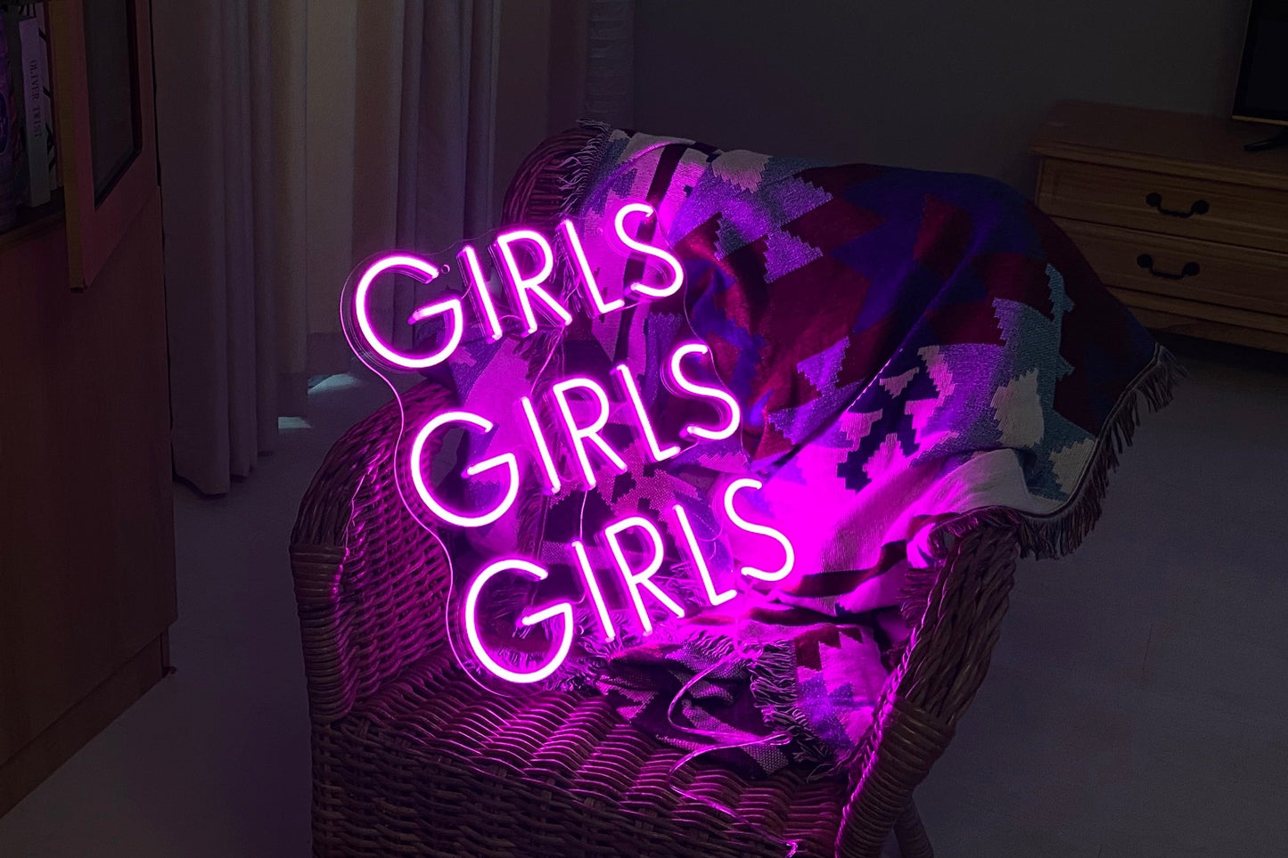 Girls girls girls neon sign