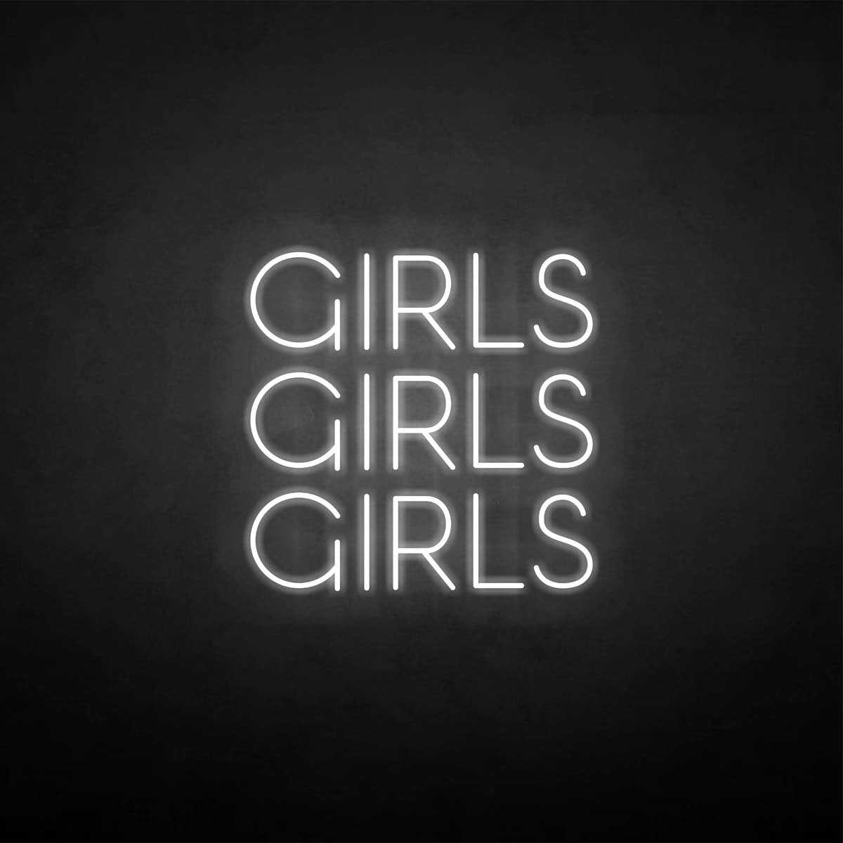 Girls girls girls neon sign