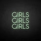 Girls girls girls neon sign