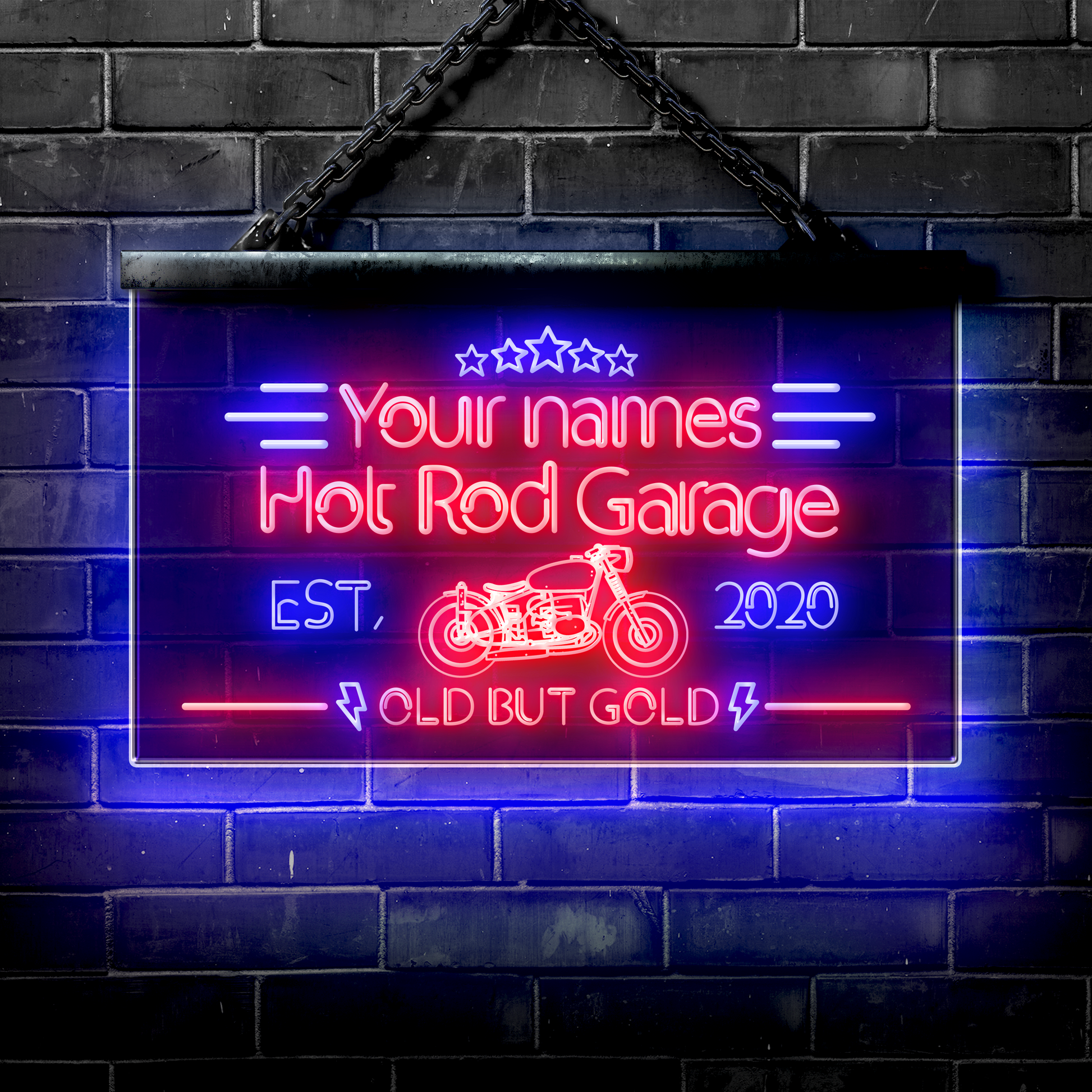 Personalized LED Garage Sign: I Can Fix Anything EXCEPT Stupid – Vibe Neon  Signs