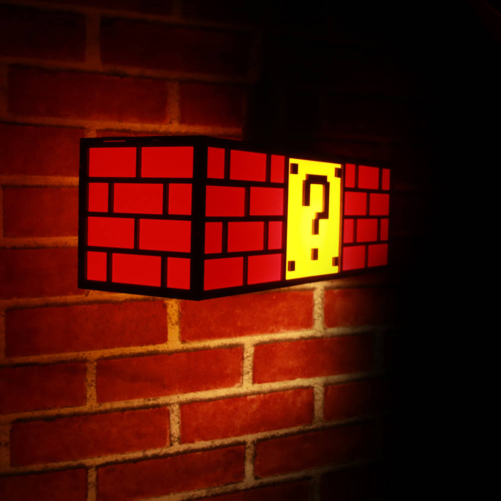 Colorful Video Game Question Mark Block Hanging Lamp