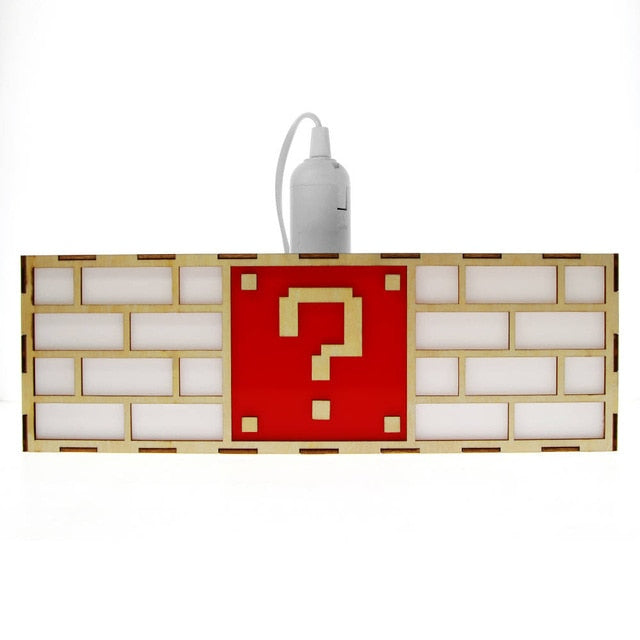 Colorful Video Game Question Mark Block Hanging Lamp