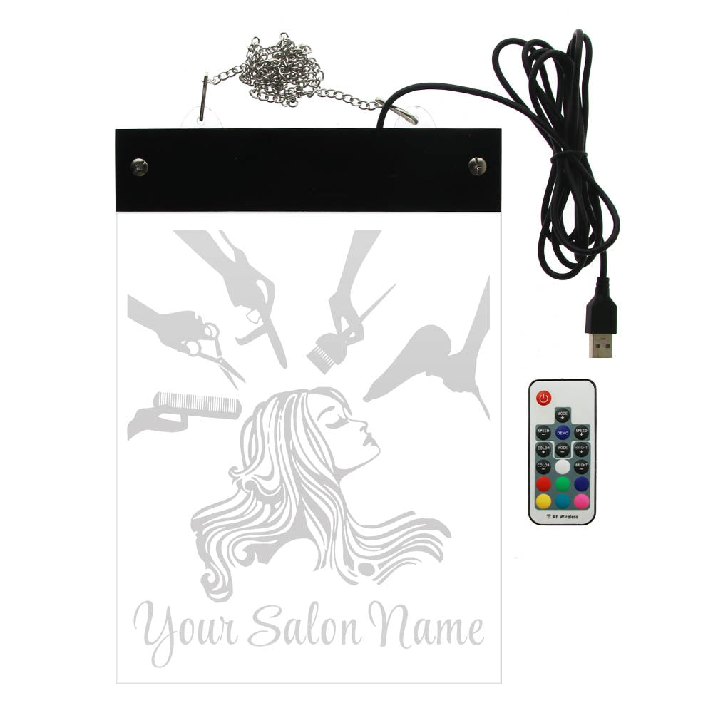 Hair Stylist Hairdresser Custom LED Acrylic Display Sign