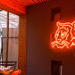 Tiger head neon sign